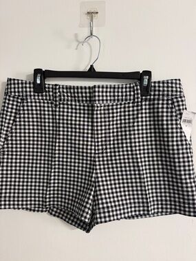 GAP Black and White Gingham Shorts